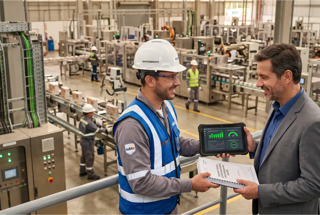 Reporte técnico de mantenimiento para auditoría industrial