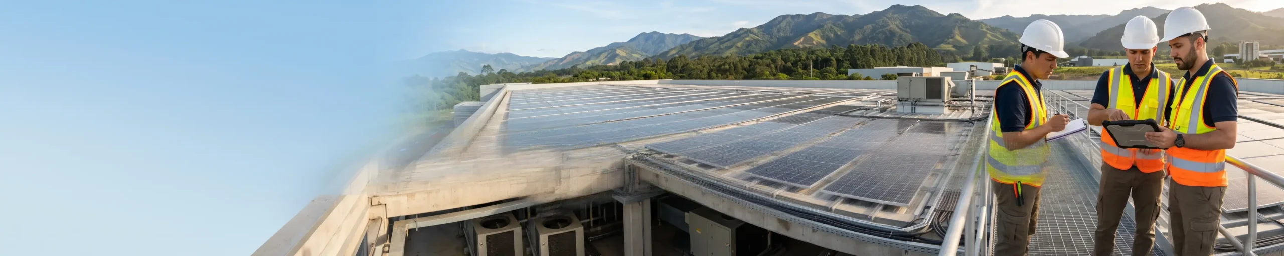 Ingeniero revisando estudio de retorno de inversión solar