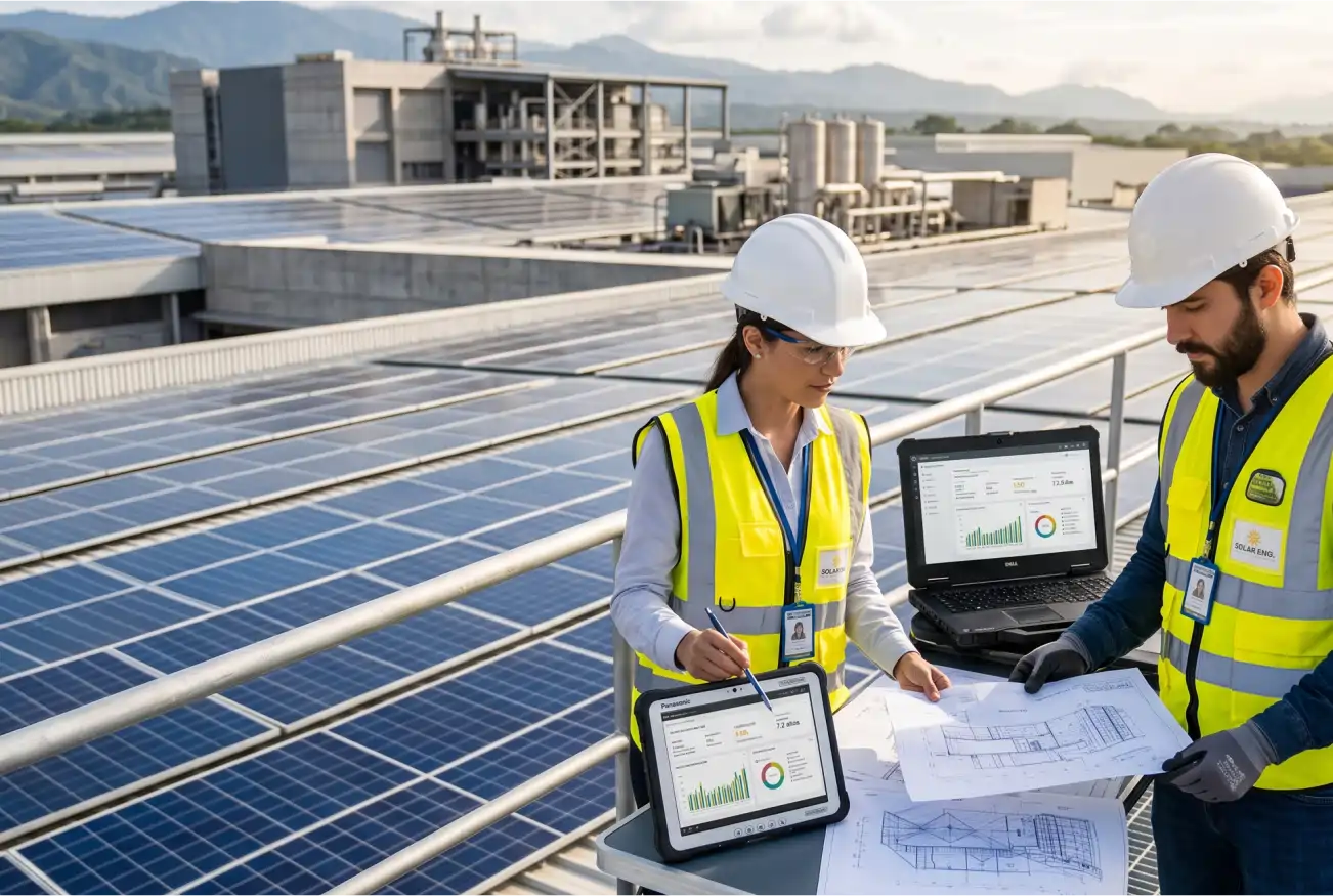 Sistema fotovoltaico instalado con precisión técnica